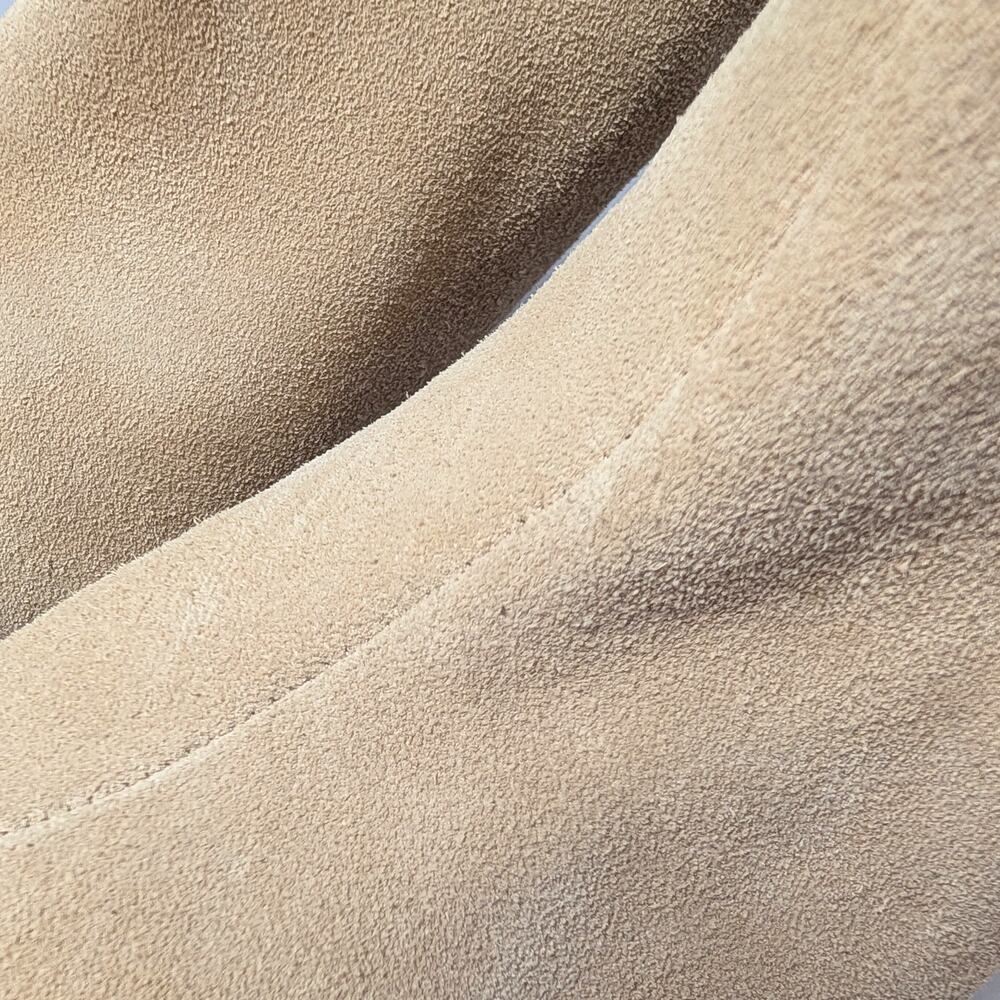 NWOB Brian Atwood Beige Suede Slouch Boots – Size 8 - Picture 6 of 7
